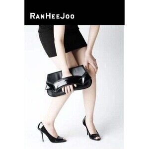 Ranhee Joo Brown Olive Leather Clio slip-in Handle Clutch